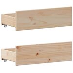 vidaXL Lit bibliothèque sans matelas 135x190 cm bois de pin massif
