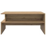 vidaXL Table basse chêne artisanal 90 x 55 x 42.5 cm Bois d'ingénierie
