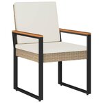 vidaXL Ensemble de meubles d'extérieur 4 Pièces Beige et blanc crème