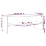 vidaXL Meuble TV Gris brillant 100x40x40 cm Bois d’ingénierie