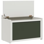 vidaXL Boîte à Jouets Blanc 73 x 33 x 55 cm Bois d'ingénierie