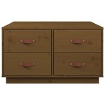 vidaXL Table basse Marron miel 80x80x45 cm Bois massif de pin