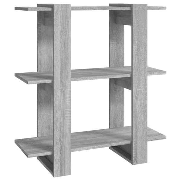 vidaXL Bibliothèque/Séparateur de pièce sonoma gris 80x30x87 cm
