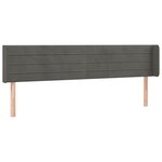 vidaXL Tête de lit avec oreilles Gris foncé 203x16x78/88 cm Velours