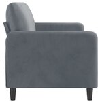 vidaXL Canapé à 3 places Gris foncé 180 cm Velours
