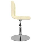 vidaXL Chaise pivotante de salle à manger Crème Tissu