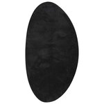 vidaXL Tapis de surface HUARTE Noir 100 x 200 cm Polyester