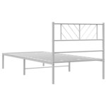 vidaXL Cadre de lit métal sans matelas et tête de lit blanc 100x200 cm
