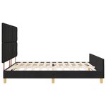 Lit vidaXL Noir 180x200 cm en tissu