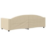 vidaXL Lit de repos sans matelas crème 80x200 cm tissu