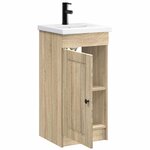 vidaXL Meuble de salle de bain avec évier Chêne Sonoma