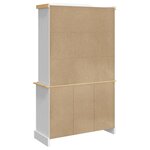 vidaXL Buffet haut Corona blanc 112x43x196 cm bois massif pin mexicain