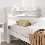 vidaXL Tête de lit avec étagères blanc 90 cm bois massif de pin