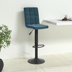 vidaXL Tabouret de bar Bleu Velours