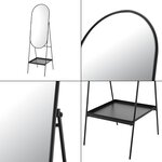 Miroir sur pied 160 x 46 x 50 cm noir 03_0007976