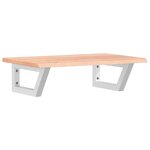 vidaXL Étagère de vasque murale acier et bois de chêne massif