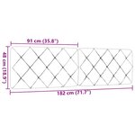 vidaXL Coussin de tête de lit noir 180 cm tissu