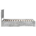 vidaXL Cadre de lit Gris Béton et Argent 75 x 190 cm Bois d'ingénierie
