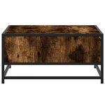 vidaXL Table basse chêne fumé 60 5x60 5x30 cm bois d'ingénierie/métal