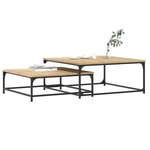 vidaXL Tables basses gigognes 2 Pièces chêne sonoma bois d'ingénierie