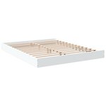 vidaXL Cadre de lit blanc 160x200 cm bois d'ingénierie