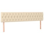 vidaXL Sommier à lattes de lit avec matelas crème 120x190 cm tissu