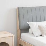 vidaXL Tête de lit capitonnée Gris clair 160 cm Pin massif