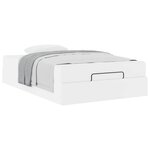 vidaXL Cadre de lit avec matelas avec matelas 2 Pièces Blanc PVC