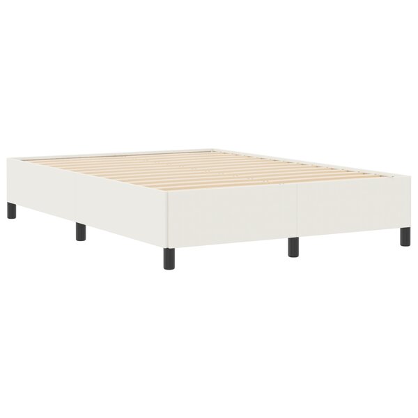 VidaXL Cadre de lit Crème 160x200 cm en tissu en velours côtelé