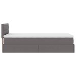VidaXL Cadre de lit ottoman avec matelas gris 90x200 cm similicuir