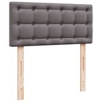 vidaXL Lit ottoman avec matelas gris 80x200 cm similicuir