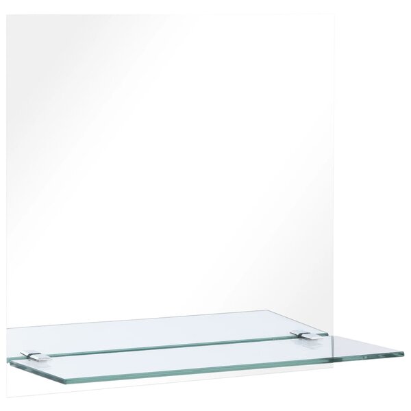 vidaXL Miroir mural avec étagère 50x50 cm Verre trempé