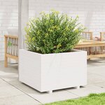 vidaXL Jardinière blanc 70x70x49 5 cm bois de pin massif