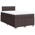 vidaXL Sommier à lattes de lit et matelas marron foncé 120x190cm tissu