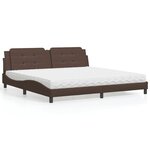 vidaXL Lit avec matelas marron 200x200 cm similicuir