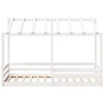 vidaXL Lit pour enfants avec toit blanc 90x200 cm bois massif de pin