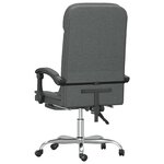 vidaXL Fauteuil de massage inclinable de bureau Gris foncé Tissu