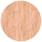 vidaXL Plateau de table Autre Marron clair Ø 70 x 4 cm Chêne massif