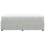 vidaXL Sommier à lattes de lit et matelas Gris clair 100x200cm Velours