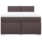 vidaXL Sommier à lattes de lit avec matelas Marron foncé 160x200 cm