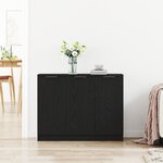 Buffet vidaXL Noir Chêne 90 5x30x70 cm Bois d'ingénierie