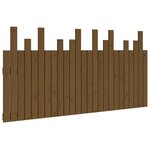 vidaXL Tête de lit murale Marron miel 159 5x3x80 cm Bois massif de pin