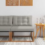 vidaXL Sofa de milieu extérieur Bois d'acacia massif et Textilène