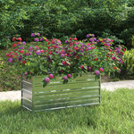 vidaXL Lit surélevé de jardin 100x40x45 cm Acier galvanisé Argenté