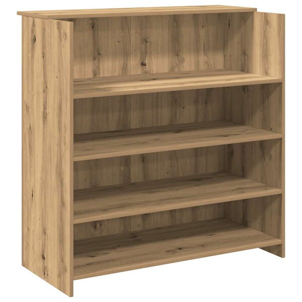 vidaXL Bureau réception chêne artisanal 100x50x103 5cm bois ingénierie
