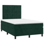 vidaXL Sommier à lattes de lit avec matelas vert foncé 120x190 cm