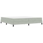 vidaXL Lit boxspring avec matelas Gris clair 200 x 200 cm Velours