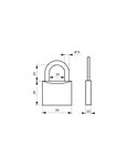 THIRARD - Cadenas à combinaison Tanker  laiton  4 chiffres  intérieur  anse acier  20mm