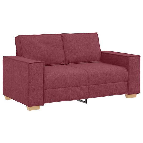vidaXL Canapé 2 places Rouge vin 120 cm Tissu