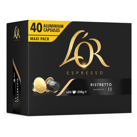 Boîte de 40 capsules Café EspressO - Ristretto, pour machine Nespresso, intensité : 11 (paquet 40 unités)